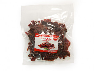 Бычок вяленый: Говядина вяленая (строганина)