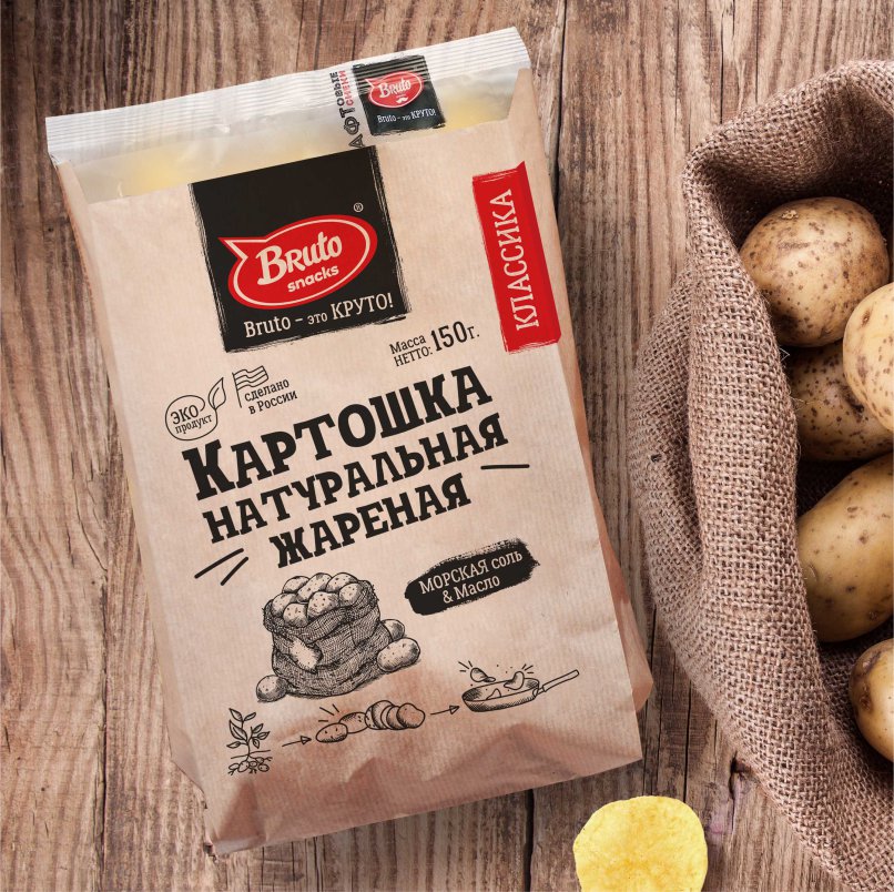 Картофель «Бруто» с солью 130 гр. в Раменском