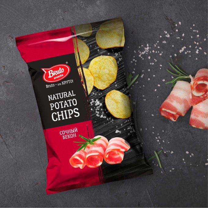 Картофель «Бруто» со вкусом бекона 70 гр. в Раменском